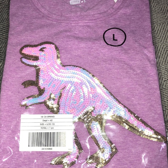 HOST PICK Crazy 8 Dinosaur Dino Tee with Sequins - Picture 2 of 6